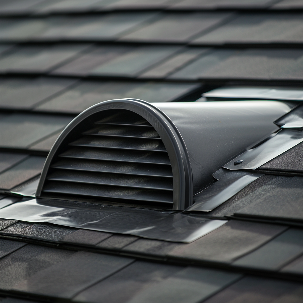 Vent on shingle roof